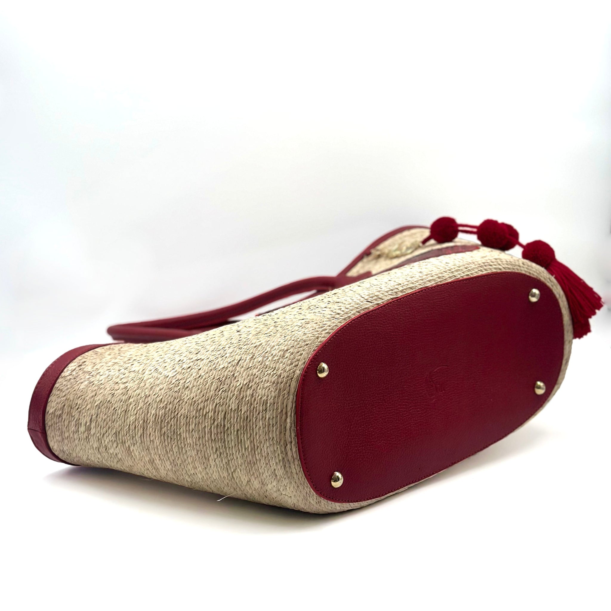 By Del Rio | Lips Sequin Motif Palm Leaf Bag | 00-118
