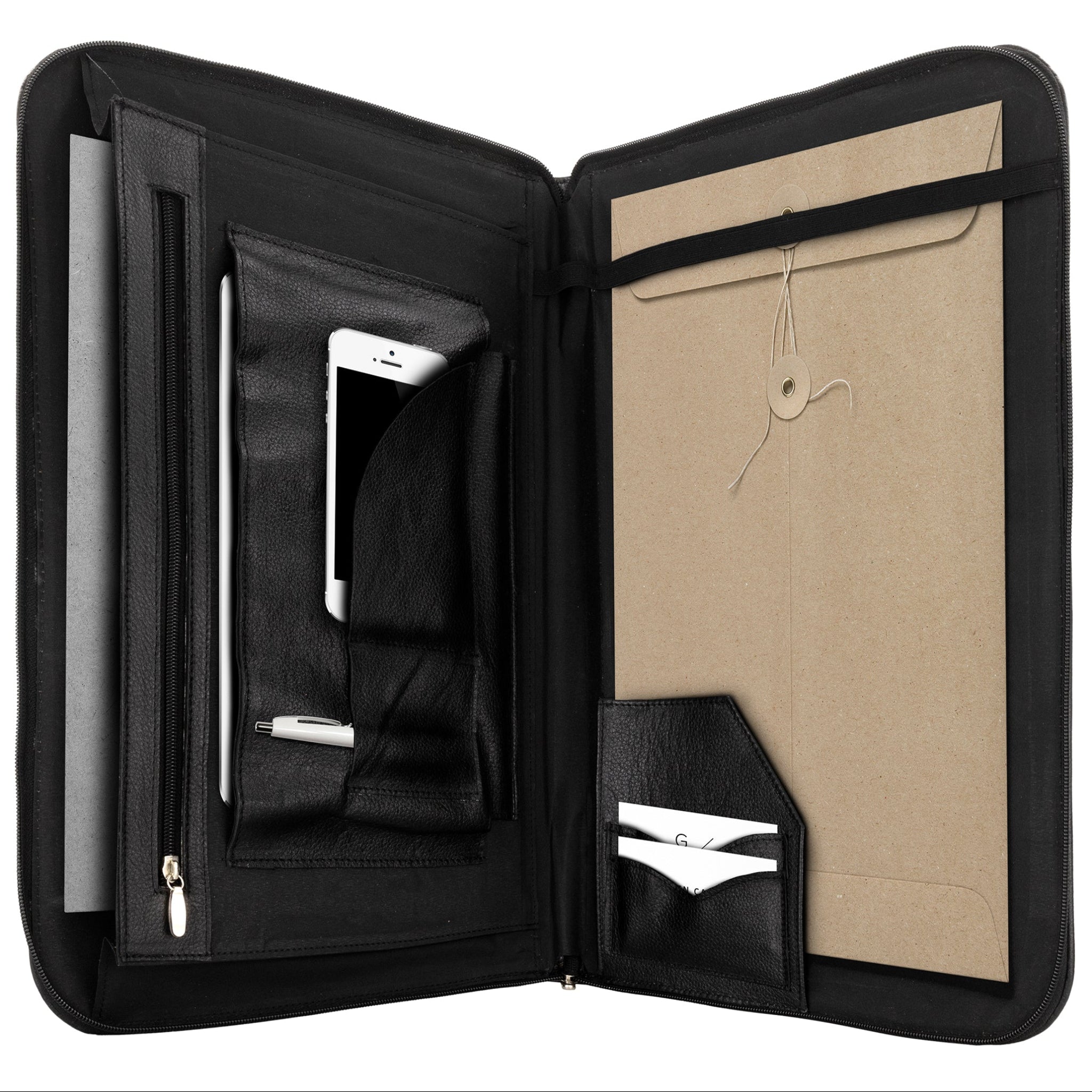 Omine | Leather Legal-Size Portfolio Folder | OM-931R-NR