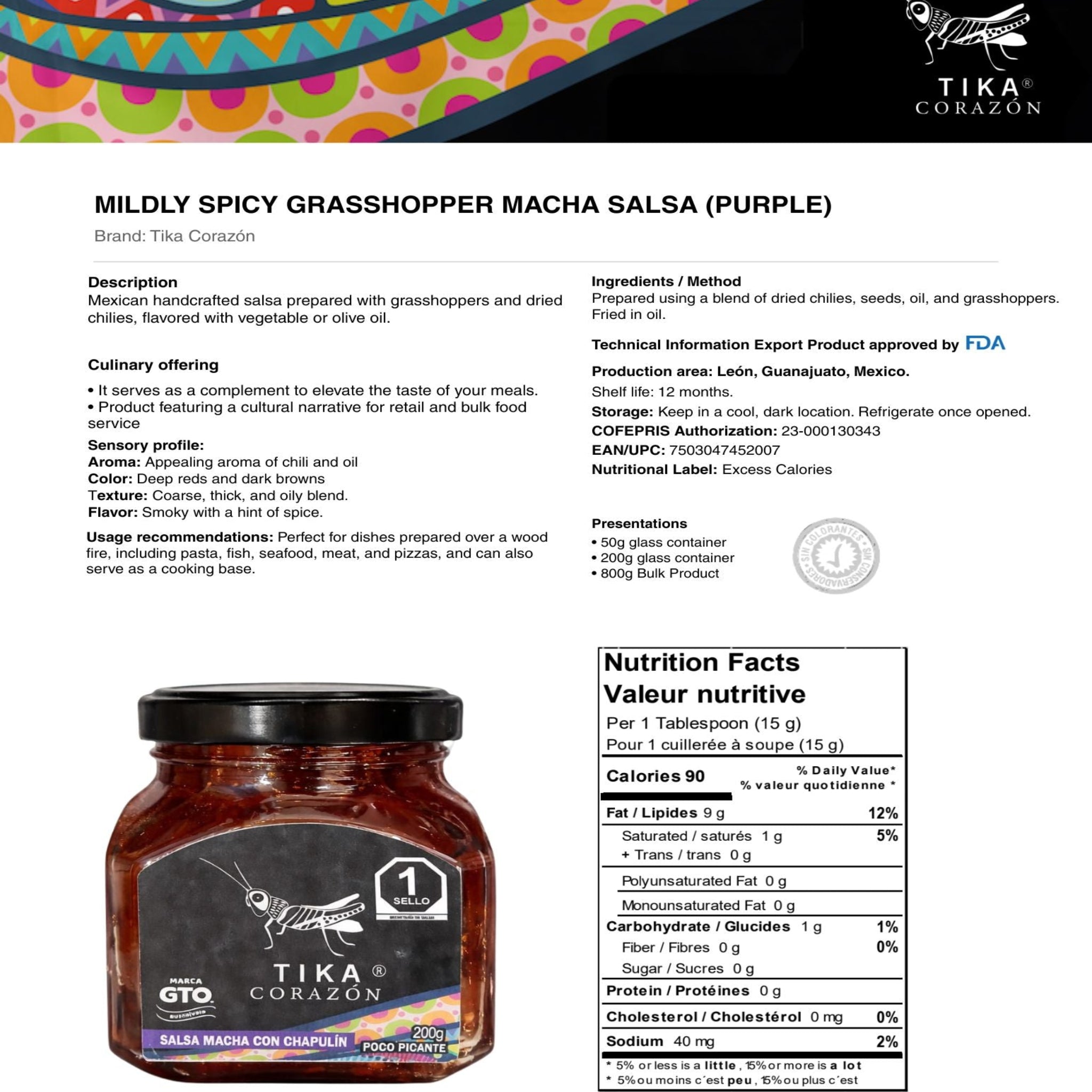 Tika Corazón | Chapulín Chili Oil Sauce | Mild