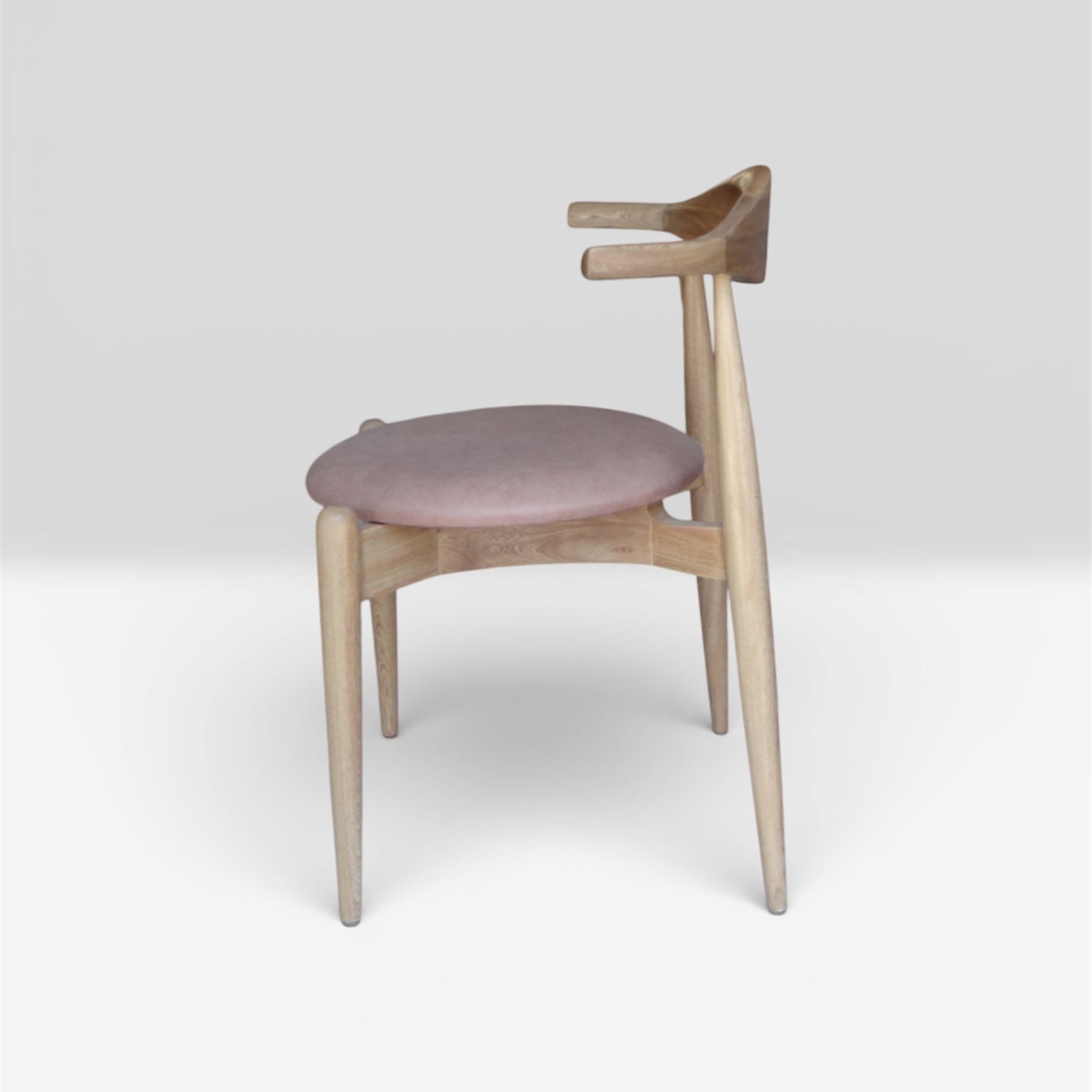 Las Puertas | Charlotte Modern Upholstered Wood Chair | Beige