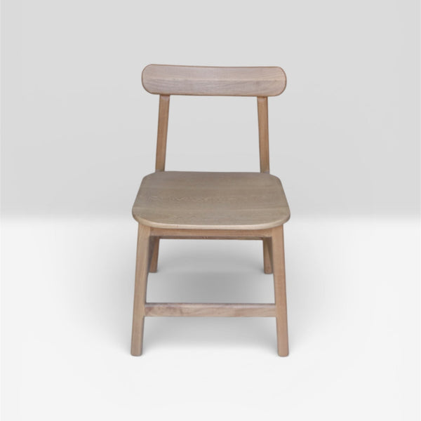 Las Puertas | Raquel Minimalist Solid Wood Chair | Brown