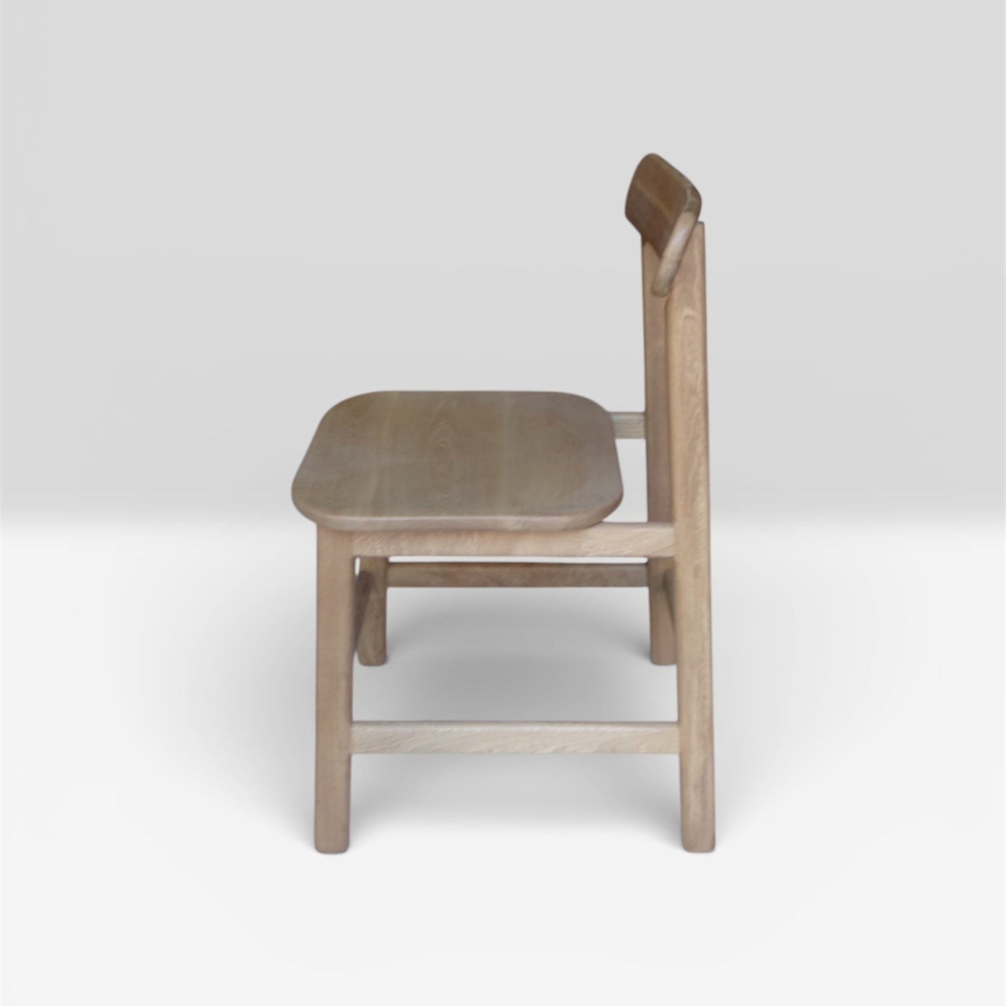 Las Puertas | Raquel Minimalist Solid Wood Chair | Brown
