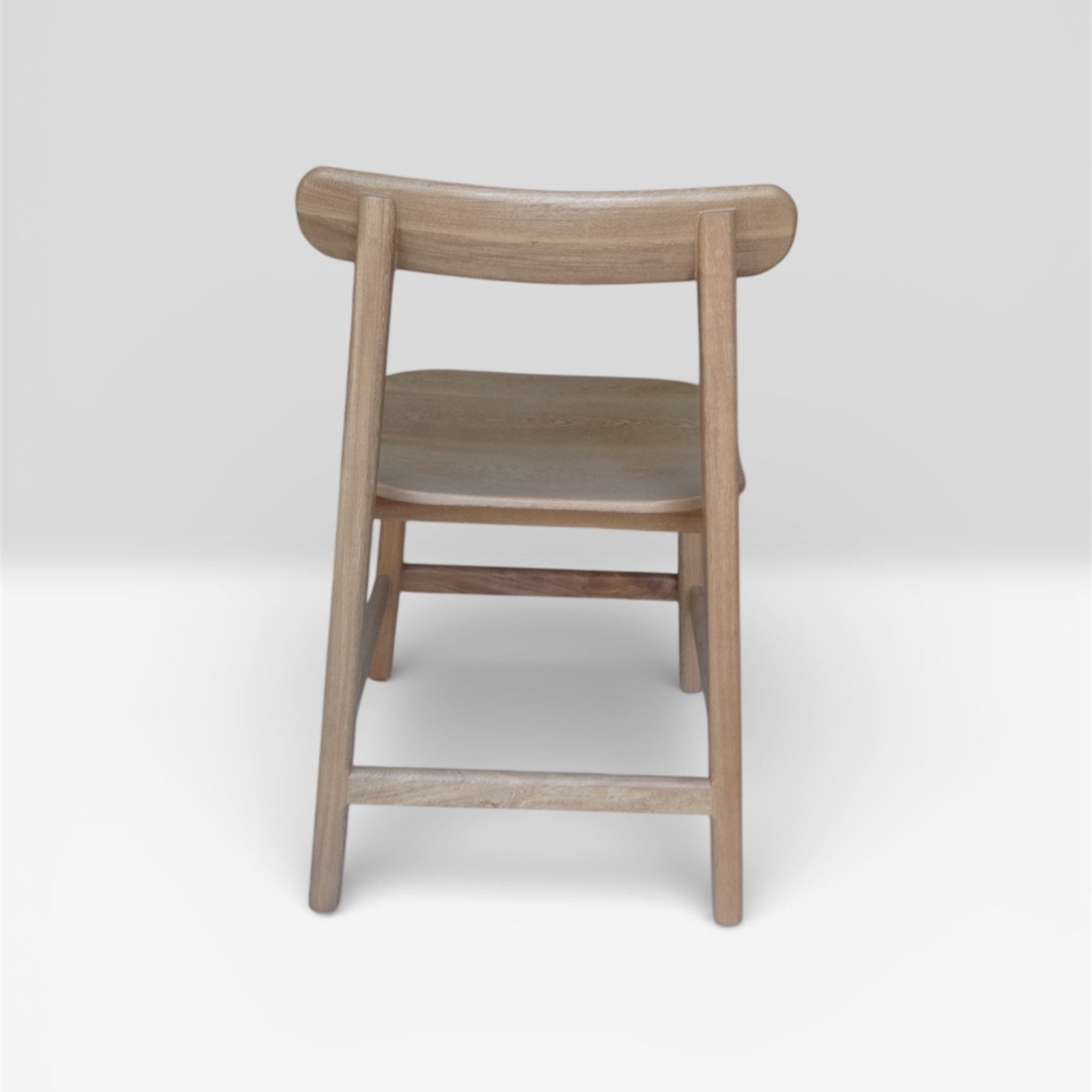 Las Puertas | Raquel Minimalist Solid Wood Chair | Brown