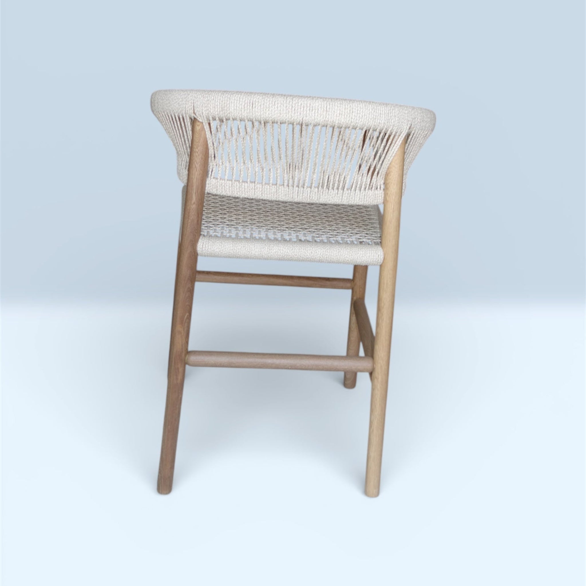 Las Puertas | Galilea Upholstered Solid Wood Bar Stool | Beige