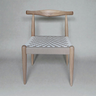 Las Puertas | Tamara Woven Solid Wood Chair | Gray