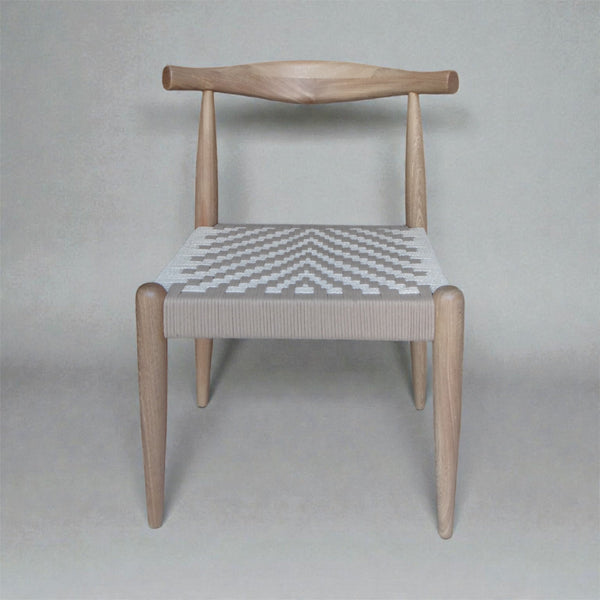 Las Puertas | Tamara Woven Solid Wood Chair | Gray