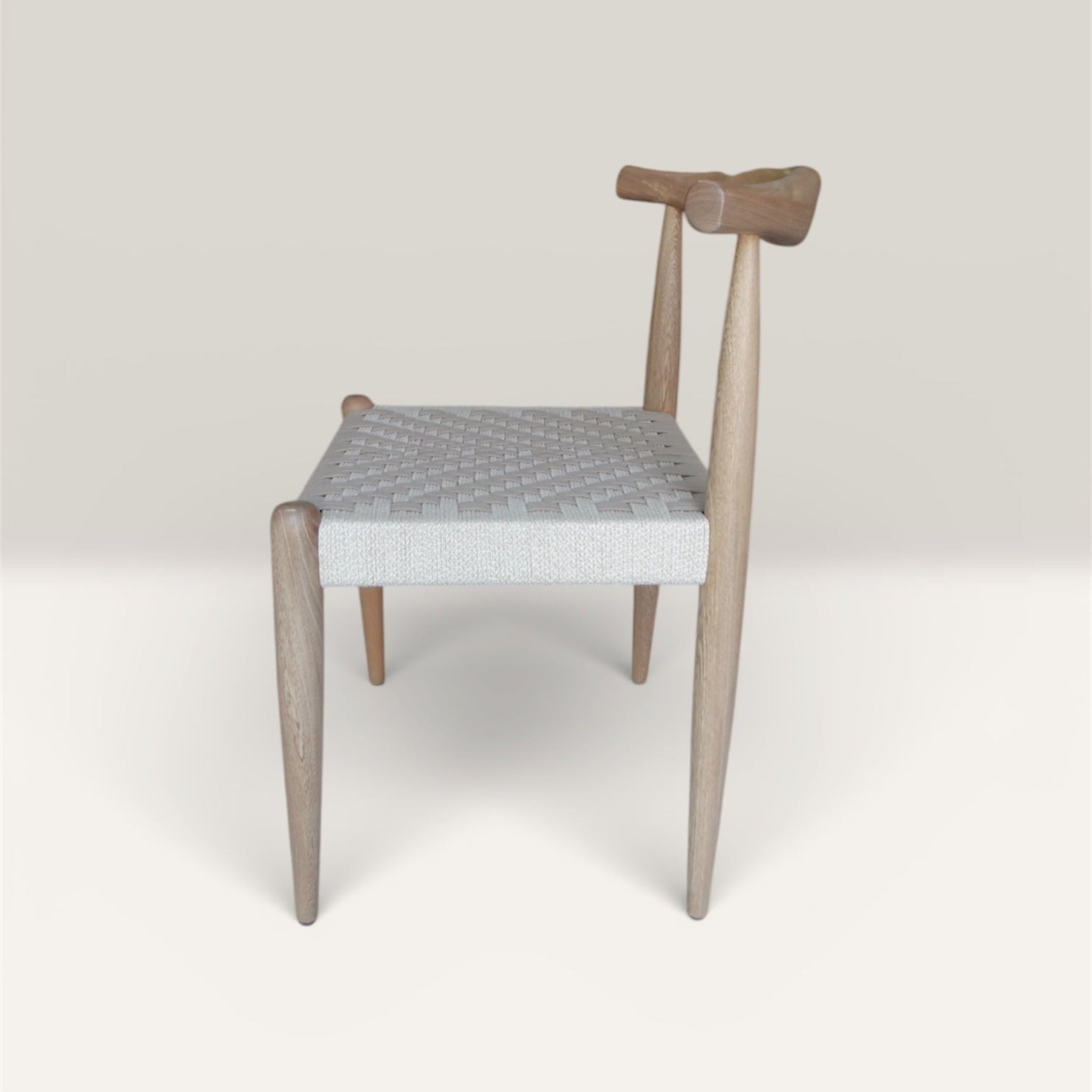 Las Puertas | Tamara Woven Solid Wood Chair | Gray