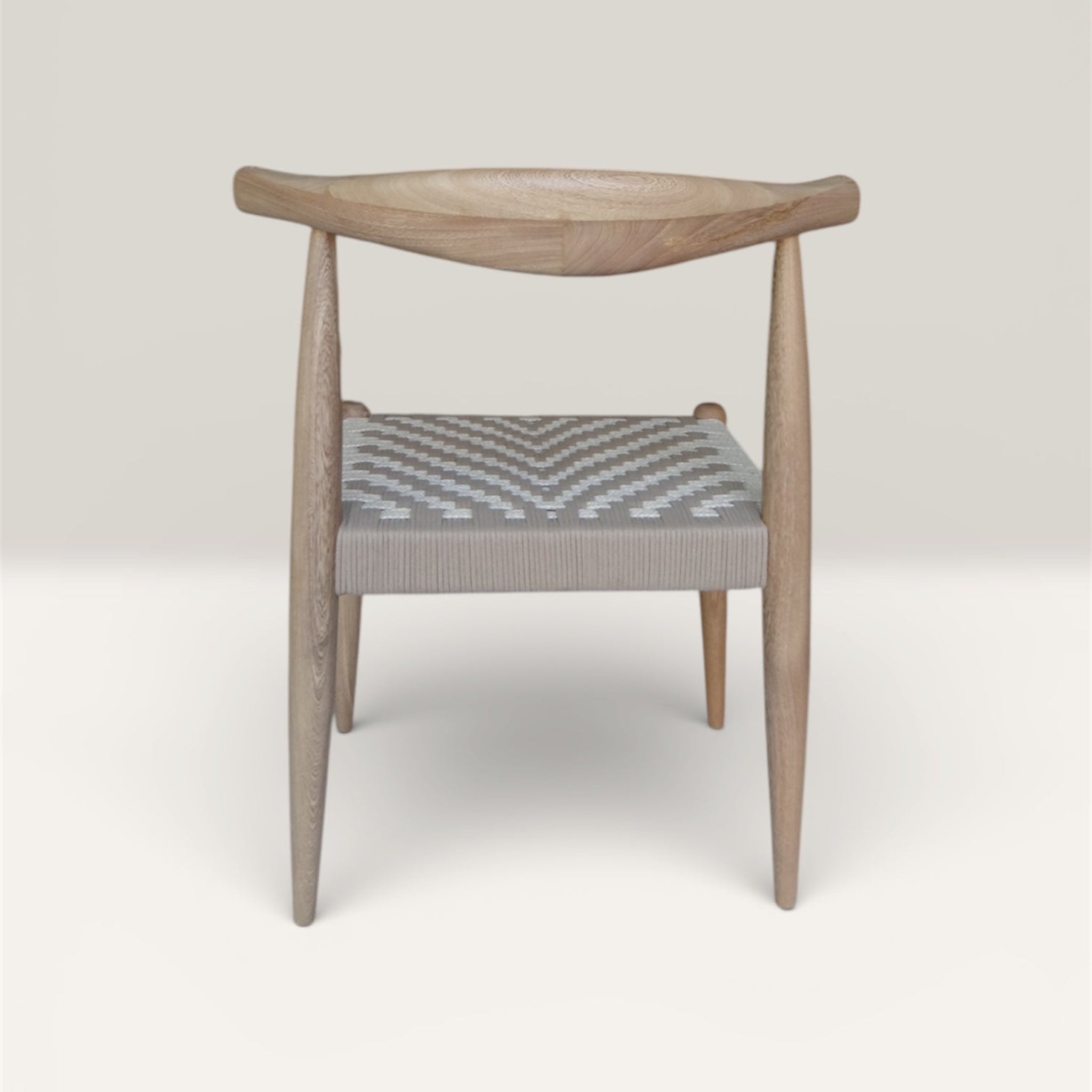 Las Puertas | Tamara Woven Solid Wood Chair | Gray
