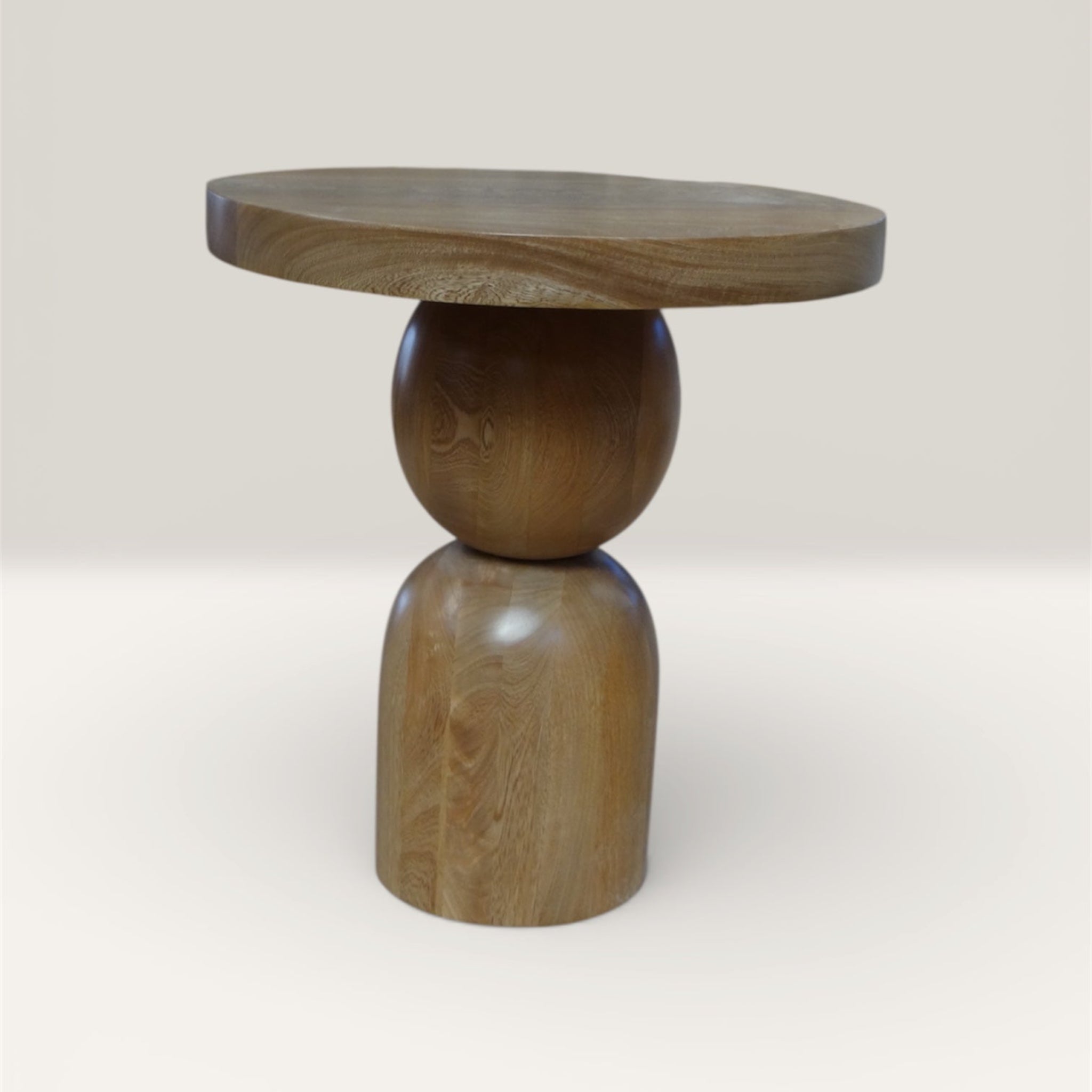 Las Puertas | Solid Wood Side Table | Brown