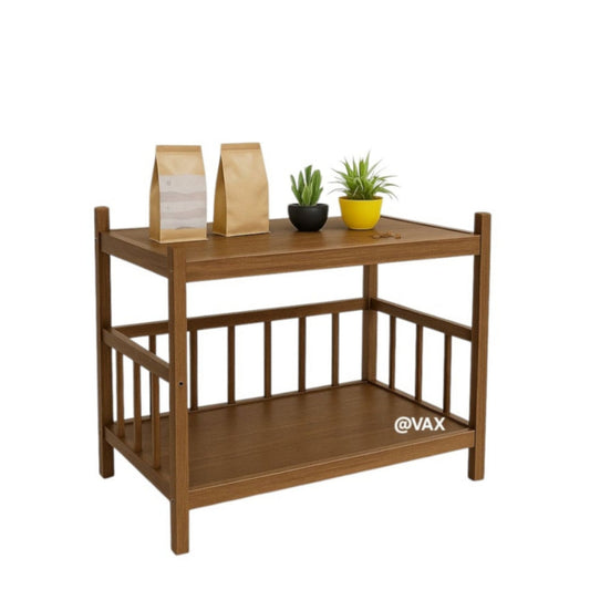 Vax | Two-Tier Wooden Table with Pet Space | Elm