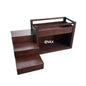 Vax | Two-Level Bunk Pet Bed with Integrated Steps | Walnut