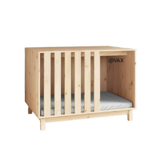 Vax | Modern Slatted Pet House | Natural
