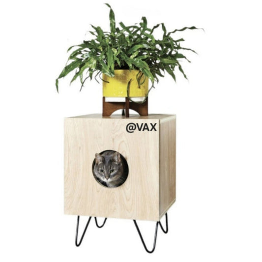 Vax | Minimalist Pet Cube with Metal Legs | Natural