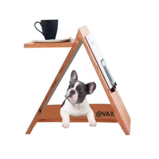 Vax | A-Frame Side Table with Built-In Pet Shelter | Elm