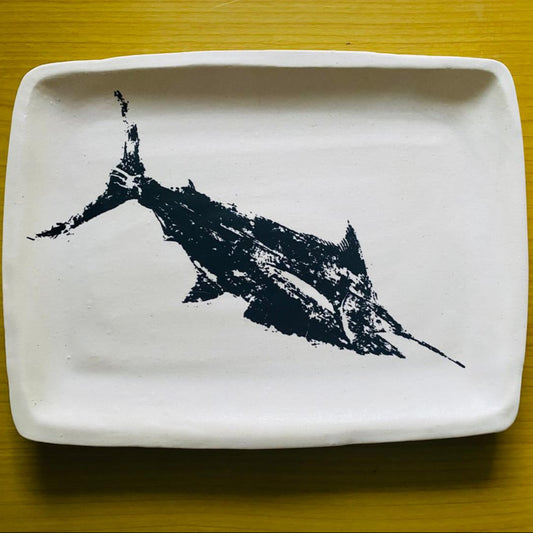 Damar | Full Marlin Rectangular Platter | Black Print
