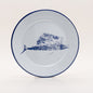 Damar | Full Marlin Enamelware Dinner Plate | Blue Print