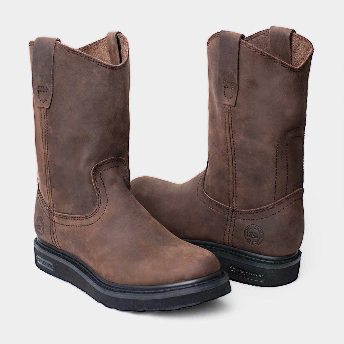 7 Leguas | Men's Brown Leather Wellington Boot with Light PU Sole | 2222-A