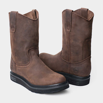 7 Leguas | Men's Brown Leather Wellington Boot with Light PU Sole | 2222-A