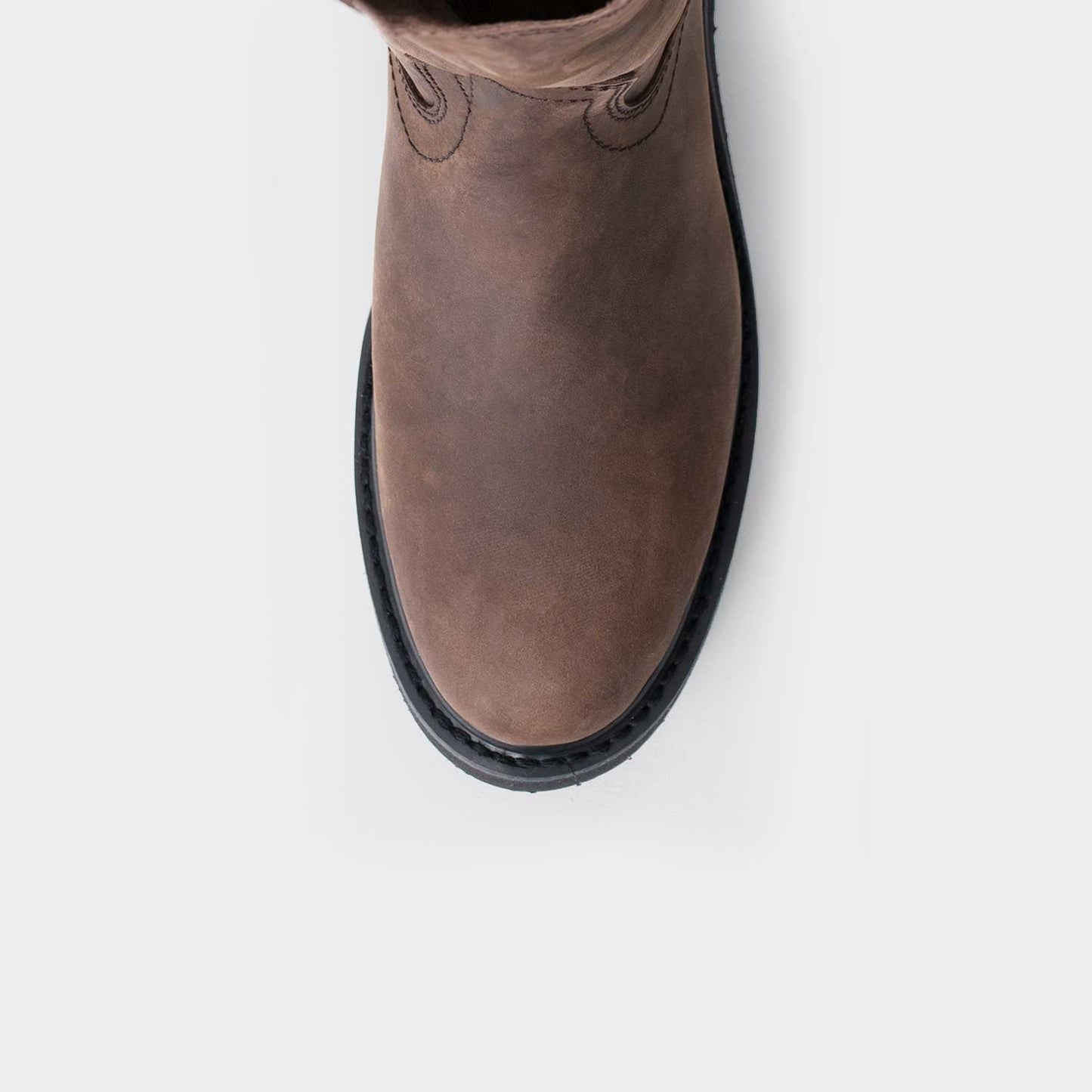 7 Leguas | Men's Brown Leather Wellington Boot with Light PU Sole | 2222-A
