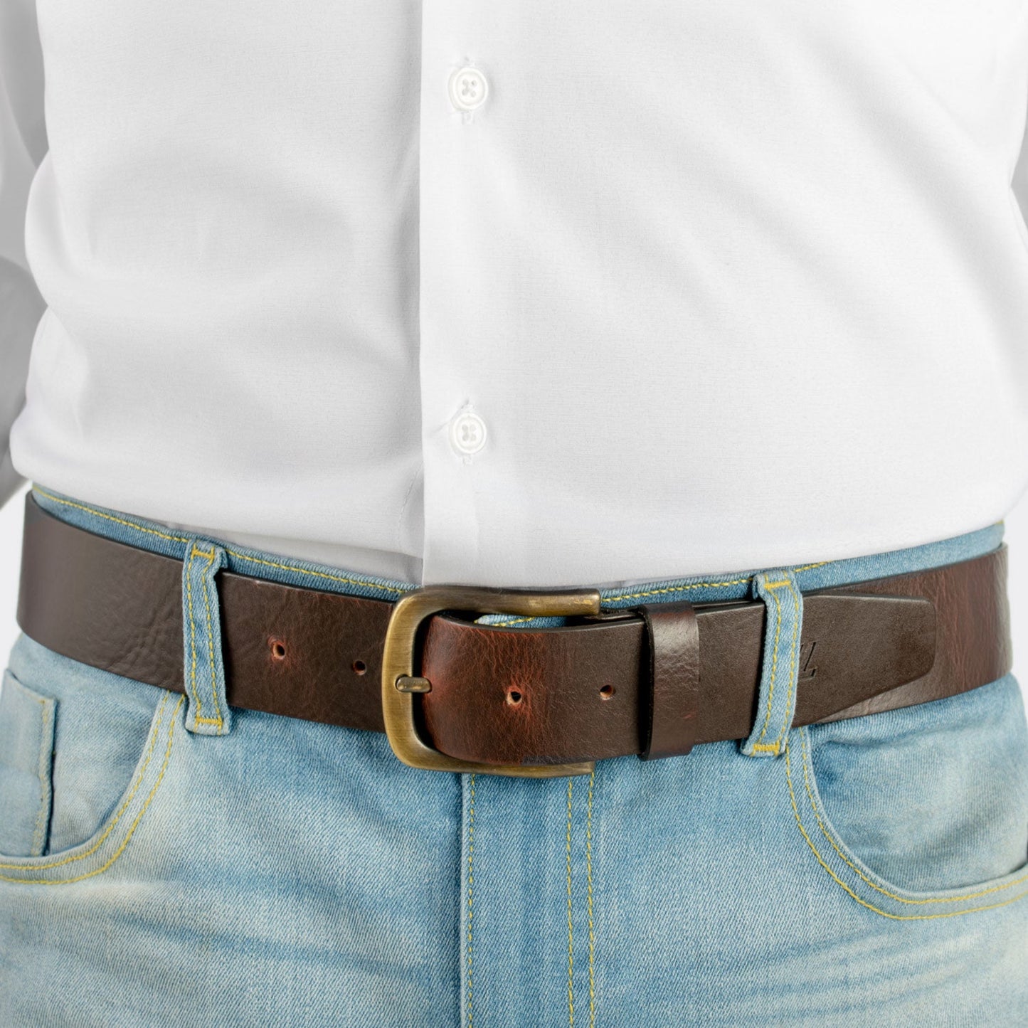 7 Leguas | Men's Classic Soft Shedron Vachetta Leather Belt | 10-A