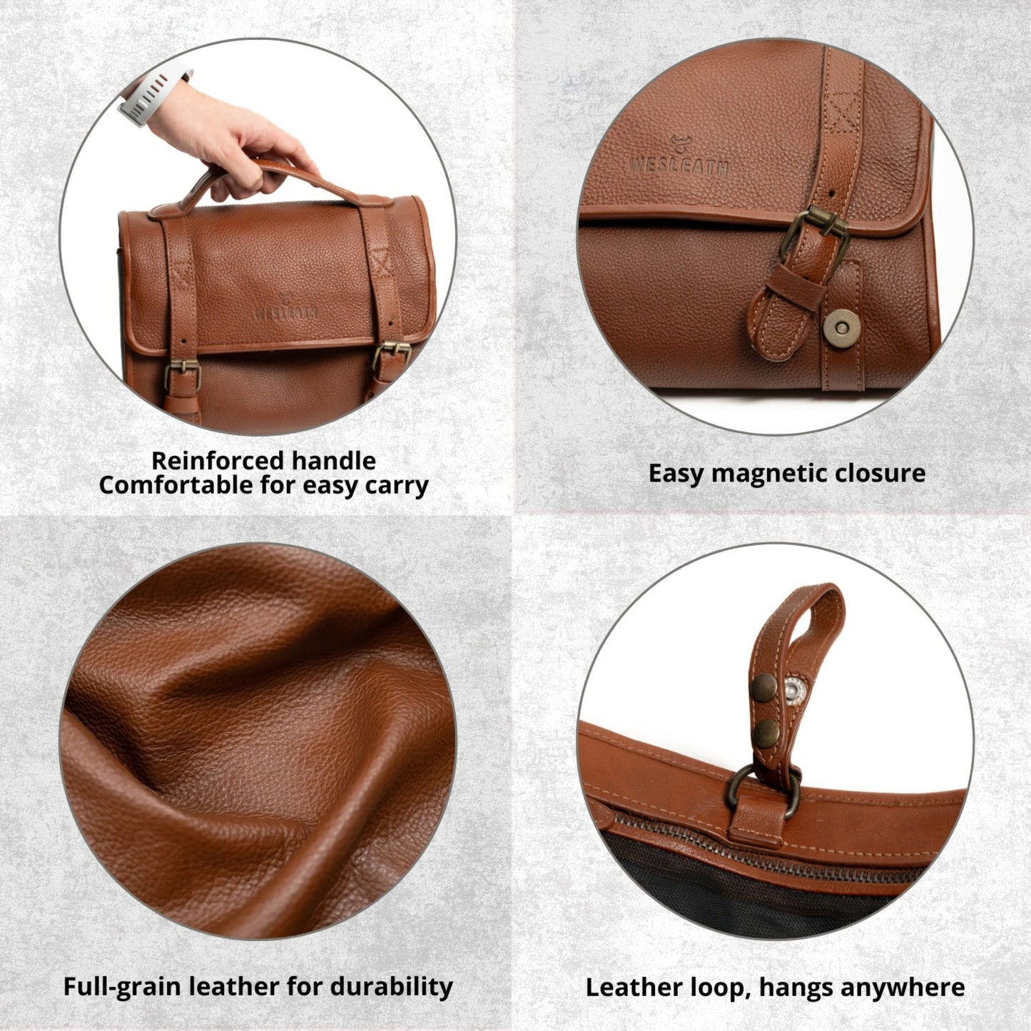 Wesleath | The Legacy Toiletry Bag | Caramel