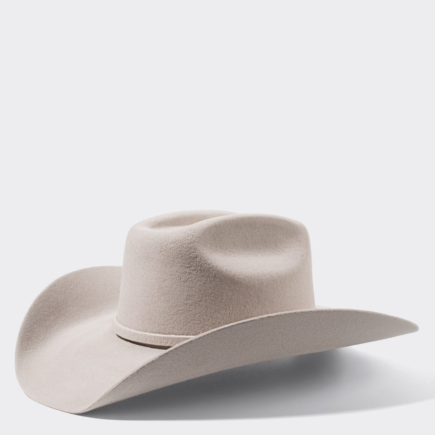 7 Leguas | Men's Premium Light Gray Sheep Wool Cowboy Hat – Slim Brim