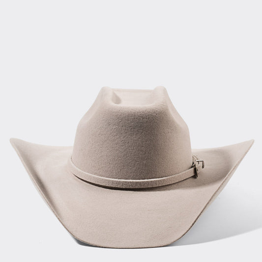 7 Leguas | Men's Premium Light Gray Sheep Wool Cowboy Hat – Slim Brim