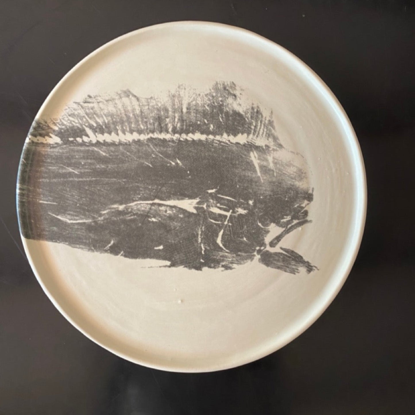 Damar | Dorado Head Dinner Plate | Black Print