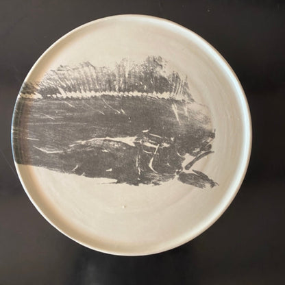 Damar | Dorado Head Dinner Plate | Black Print
