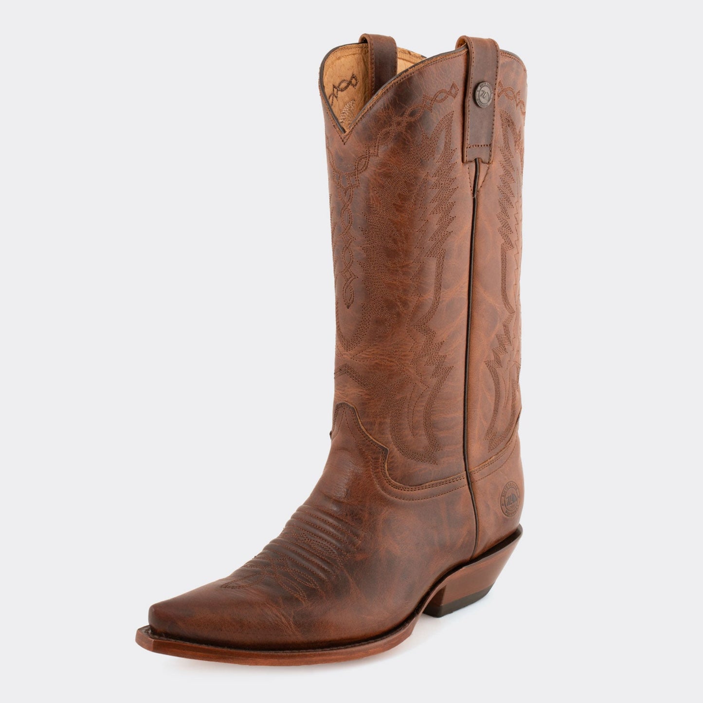 7 Leguas | Men's Whiskey Leather Cowboy Boot with Leather Sole | 1748-EI