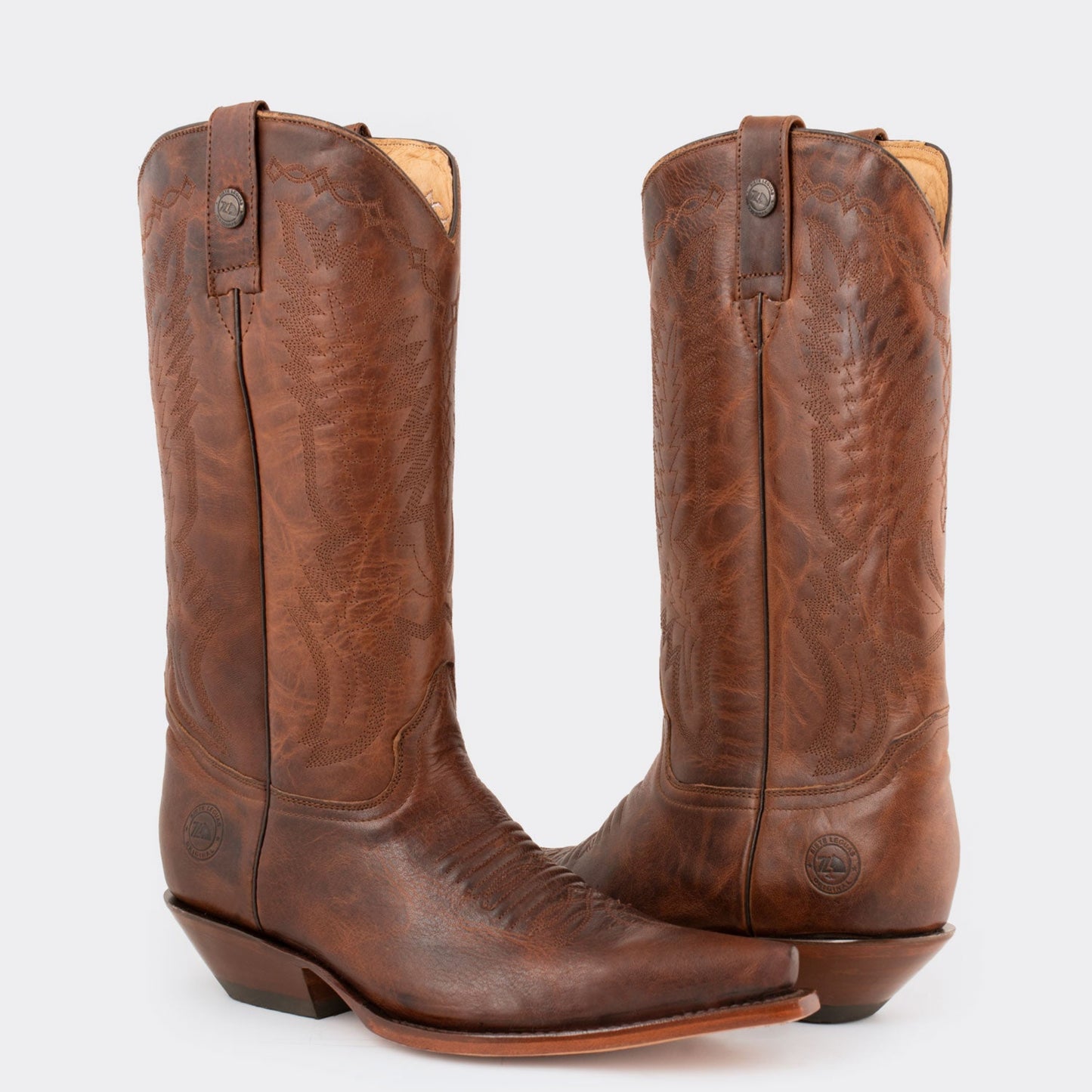 7 Leguas | Men's Whiskey Leather Cowboy Boot with Leather Sole | 1748-EI