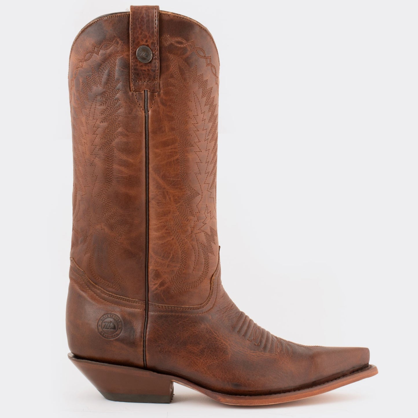 7 Leguas | Men's Whiskey Leather Cowboy Boot with Leather Sole | 1748-EI