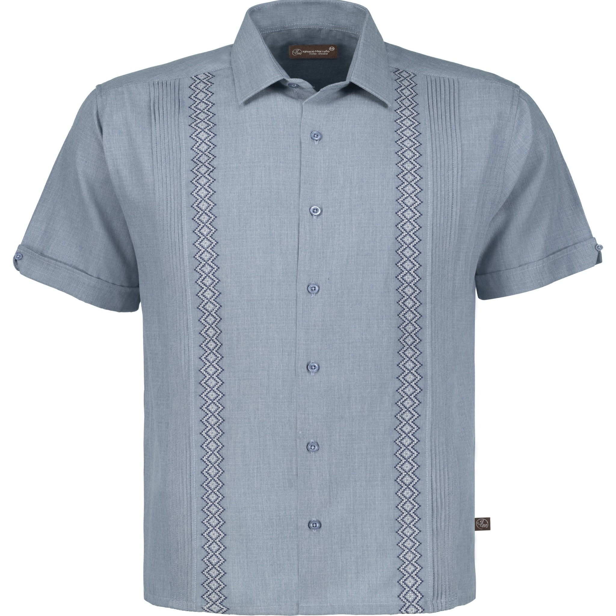 Ignacio Marrufo | WPE11-Handcrafted Guayabera | Plumbago Blue