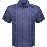 Ignacio Marrufo | WPE14-Handcrafted Guayabera | Steel Blue