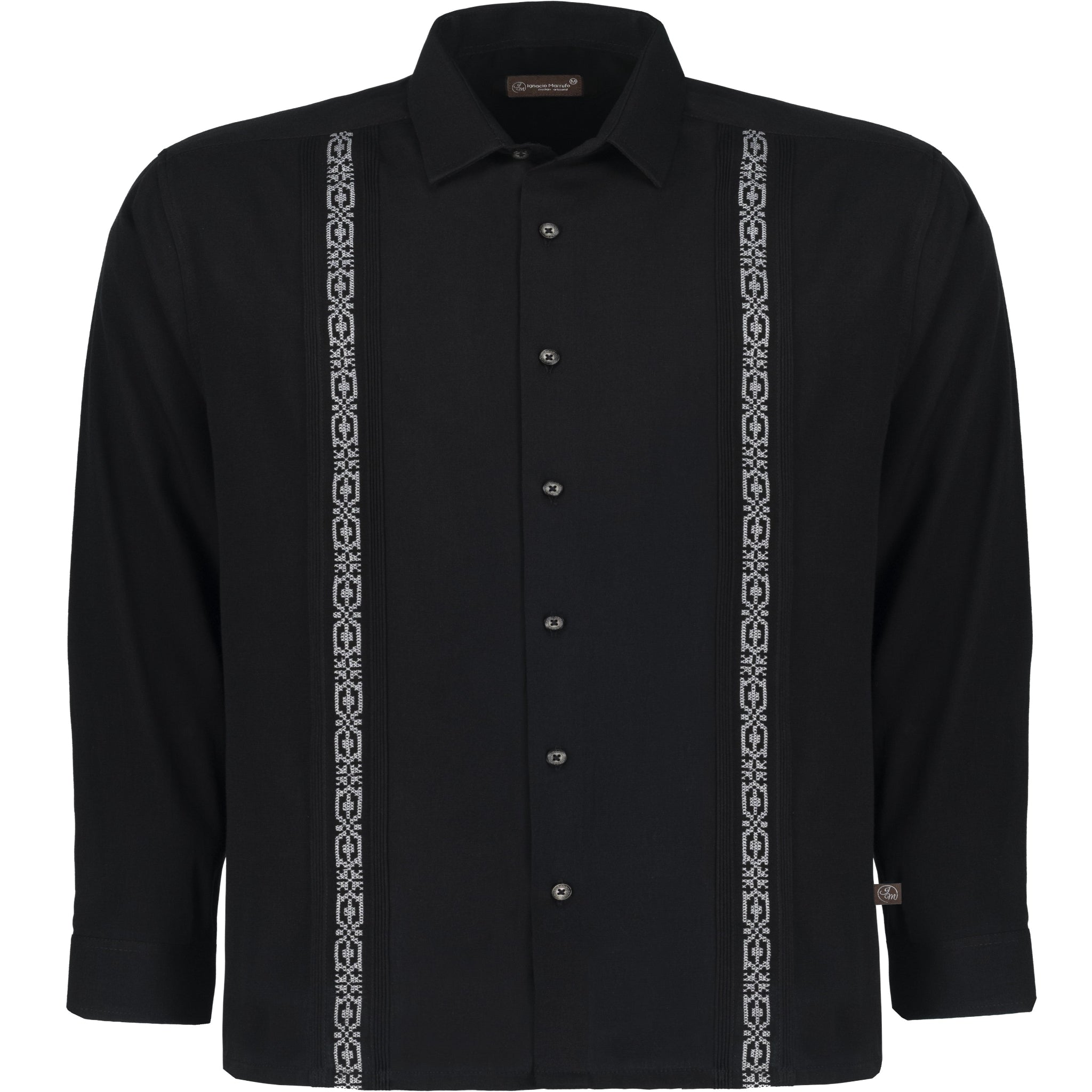 Ignacio Marrufo | WPE25L-Handcrafted Guayabera | Black
