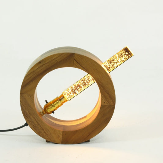 Revica | Lm Mando | Parota Wood & Textile Table Lamp