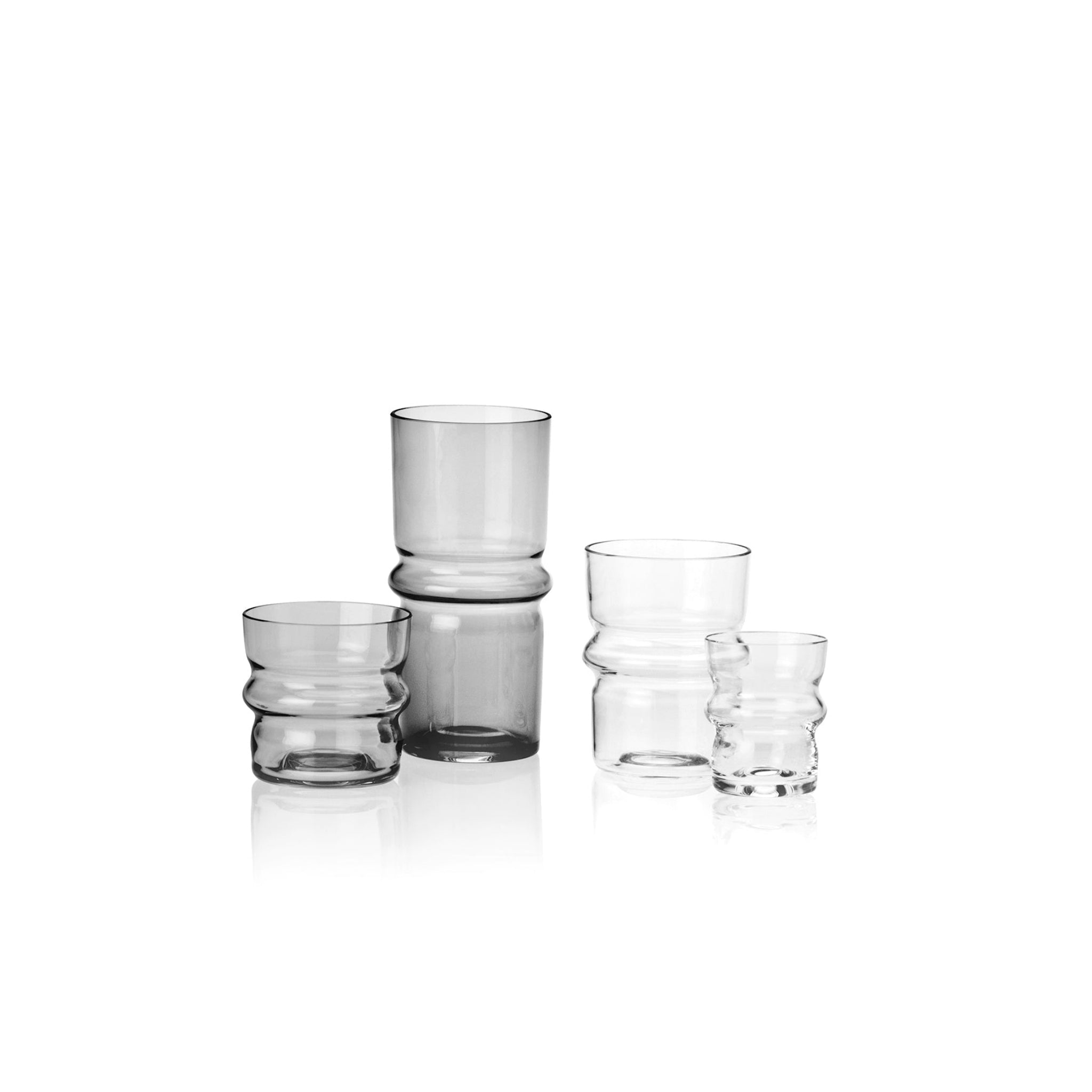 Nouvel | Ba (Set of 4 ) | Clear, Neutral Gray