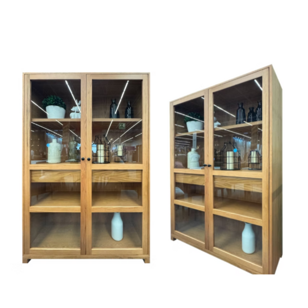 DM Compostela | Cartagena Display Cabinet | Solid Oak