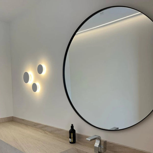 Admirror | Circular Contemporary Mirror | Black, Gold