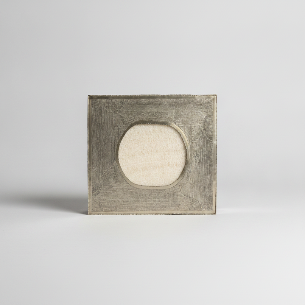 Corda Kapara Alpaca Box in nickel silver, studio product photo