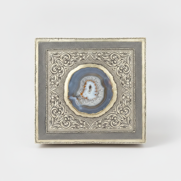 Corda Kapara Double-Edge Box in nickel silver, studio product photo