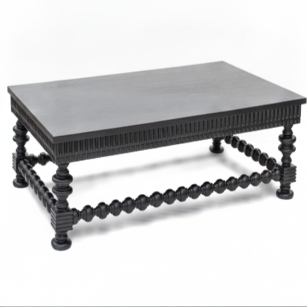 Corda Miralda Coffee Table in pine wood, studio product photo