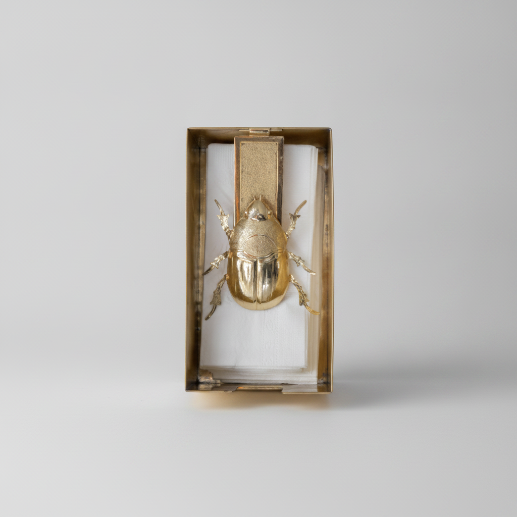 Corda Napkin Holder in Tumbaga, studio product photo