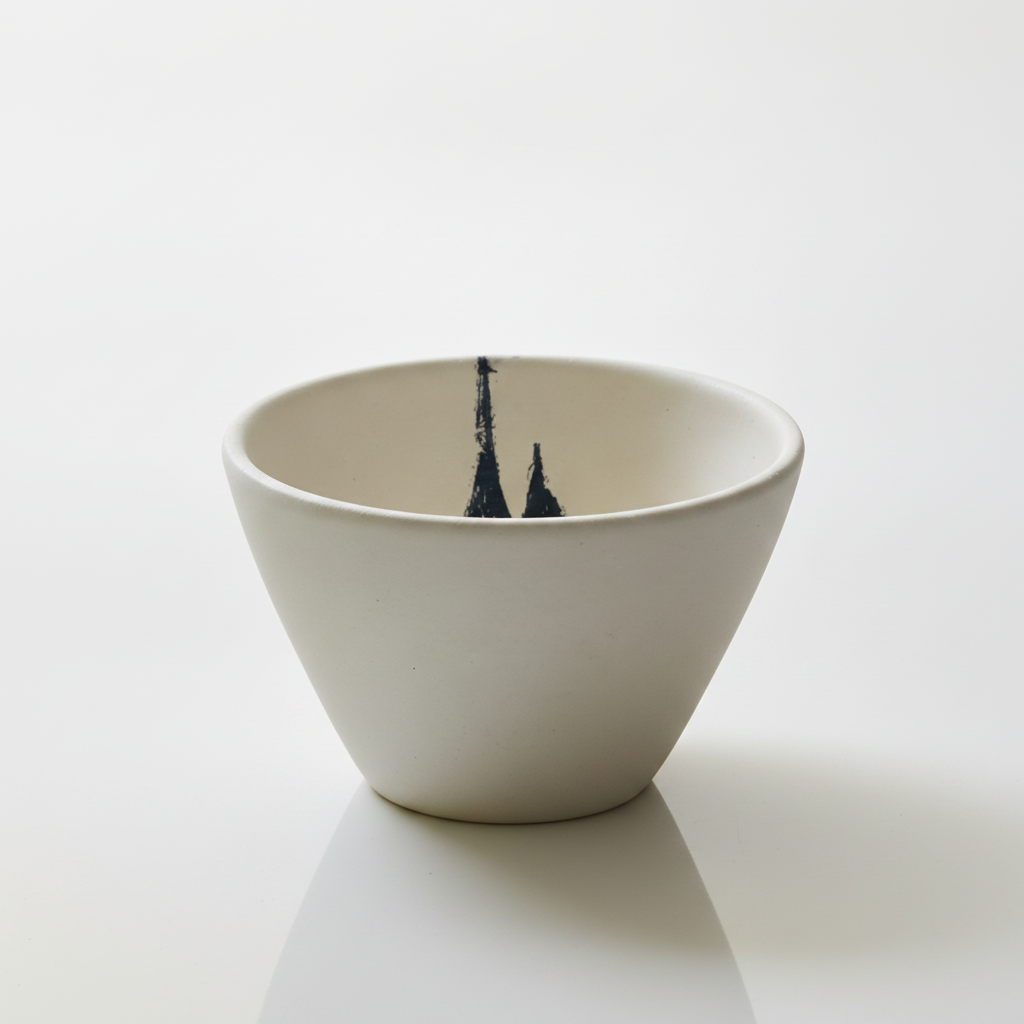 Damar Black Marlin Head Bowl, studio product photo