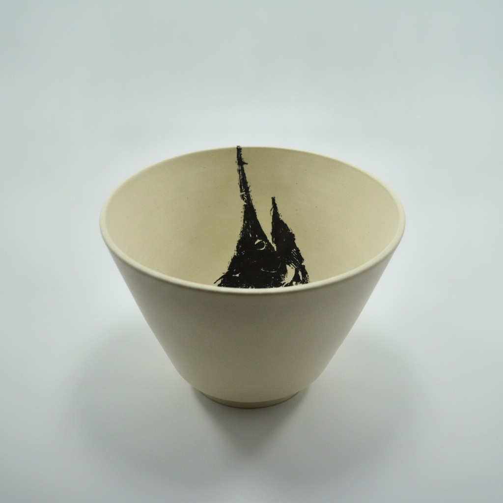 Damar Marlin Head Individual Bowl black print, studio product photo