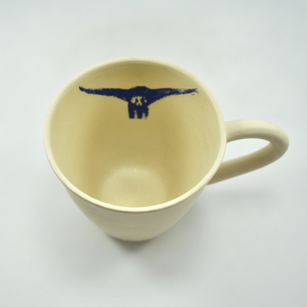 Damar Marlin Tail Mug blue print, studio product photo