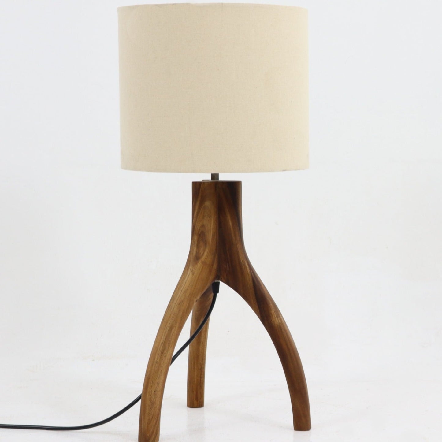 Revica | Lm Otawa | Parota Wood & Textile Table Lamp