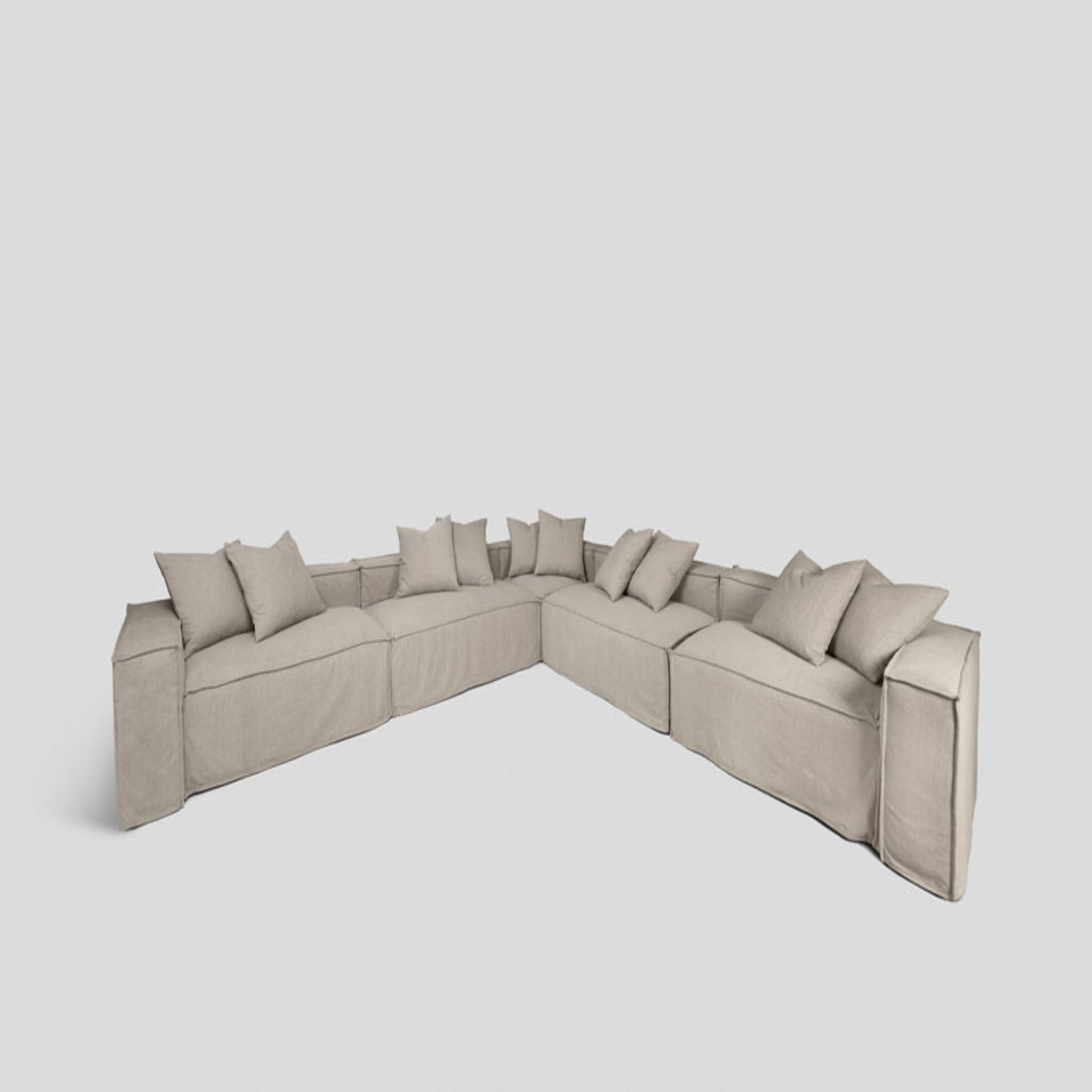 Gasaru | Corsso Malbec Petite Sectional | Barren Gray
