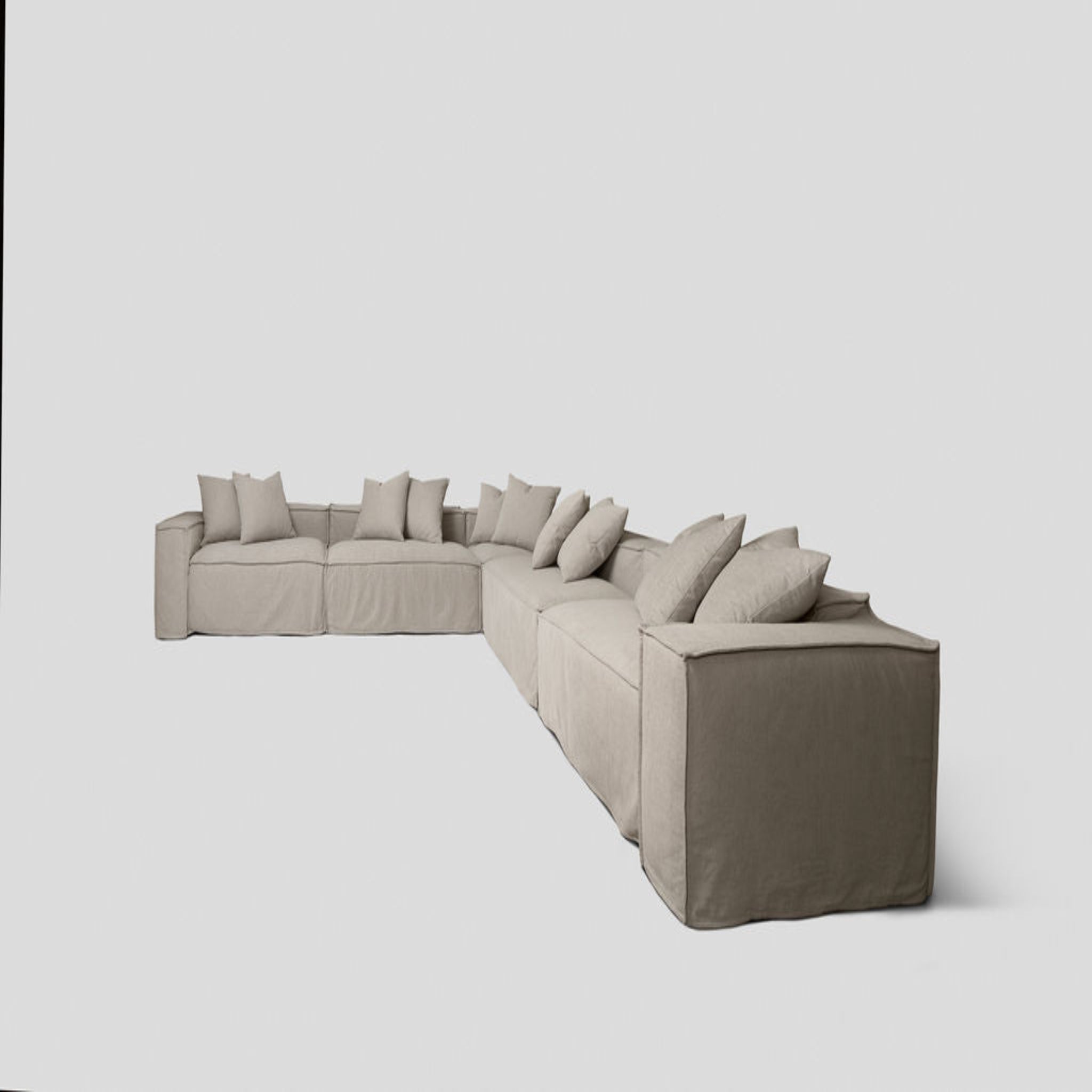 Gasaru | Corsso Malbec Petite Sectional | Barren Gray