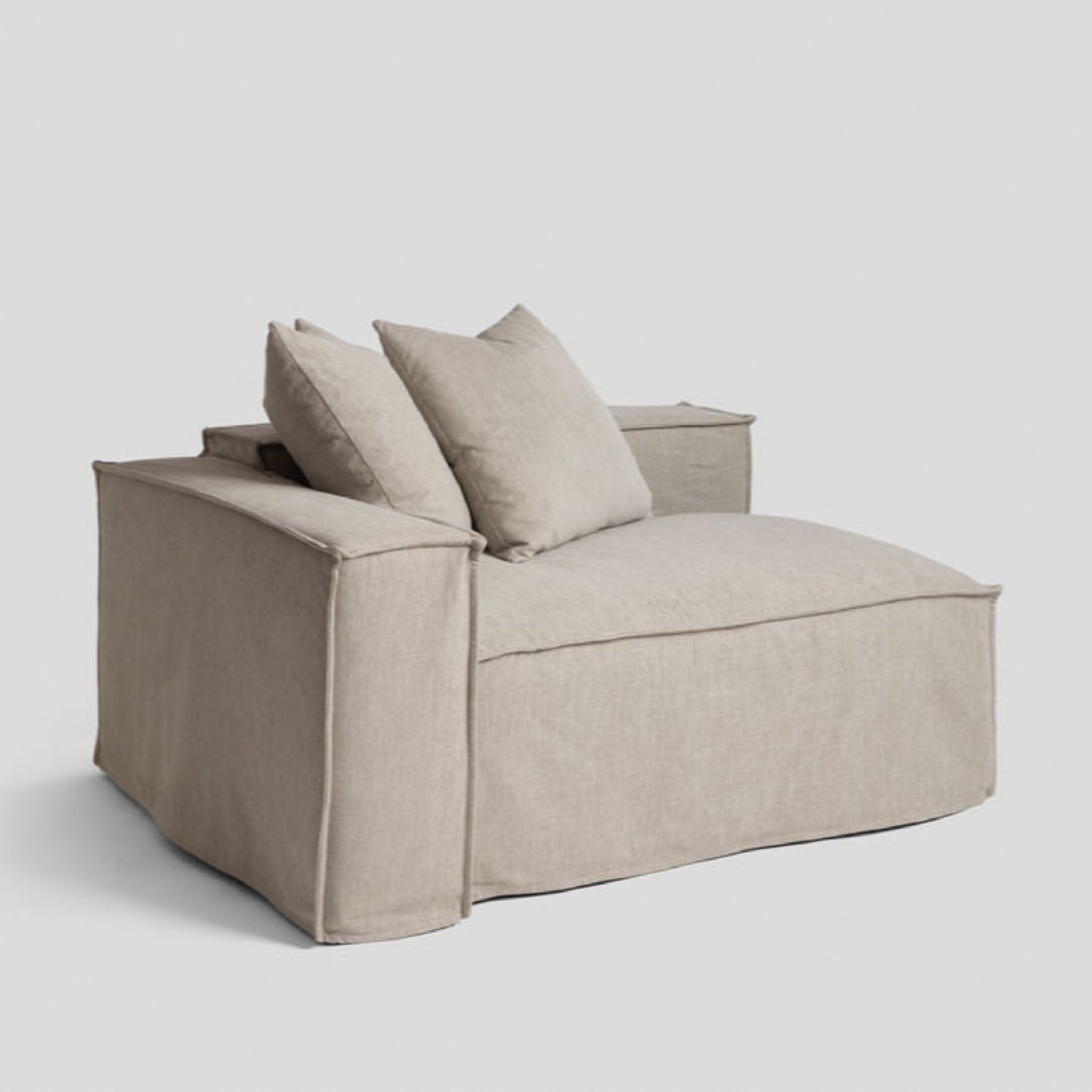 Gasaru | Corsso Malbec Petite Sectional | Barren Gray
